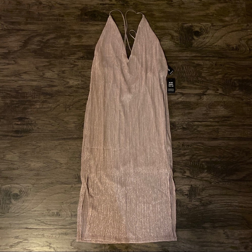 Express Light Pink Shimmer Dress